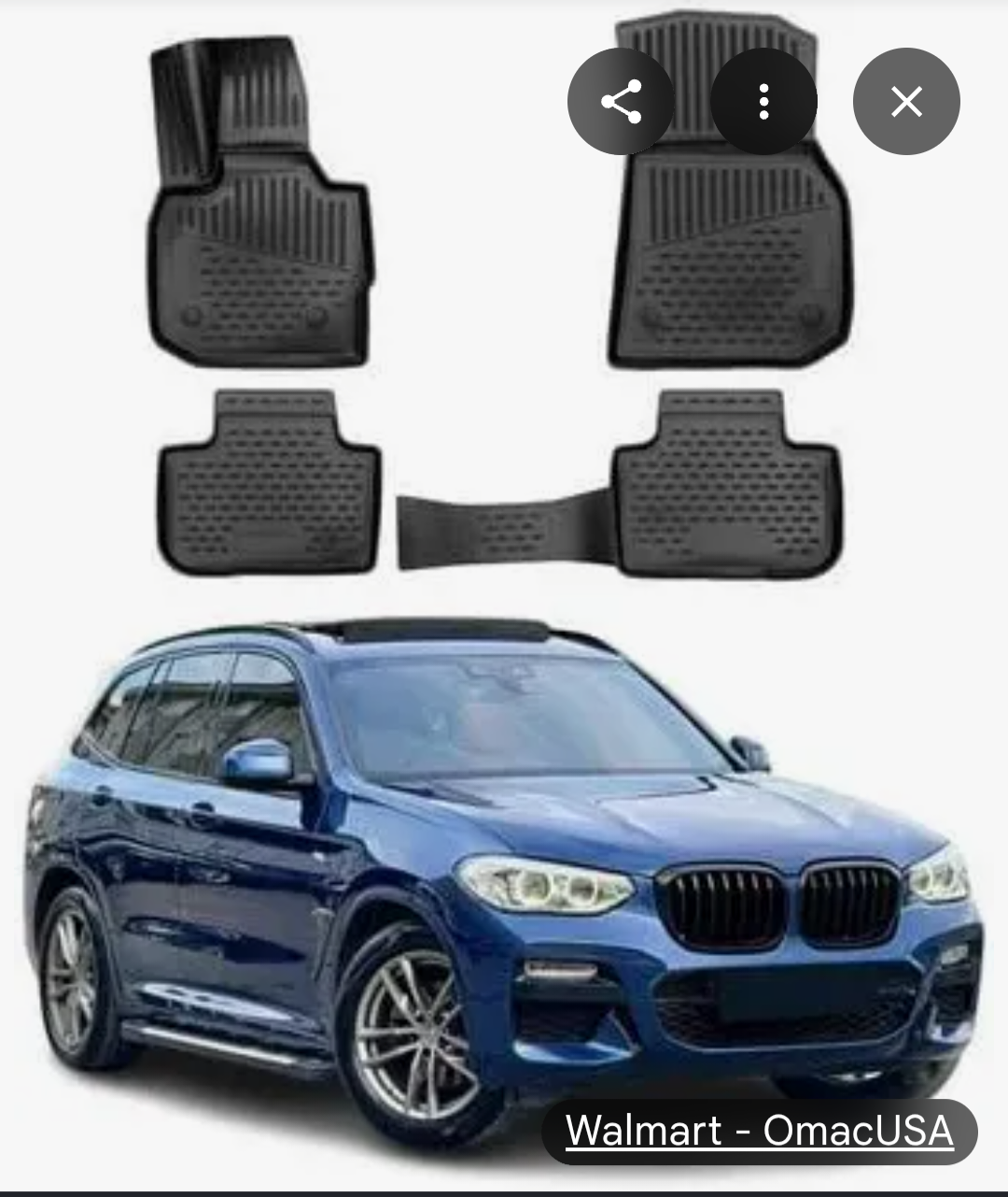 BMW X3 2020-2024 Replacement Floor Cover Protectors