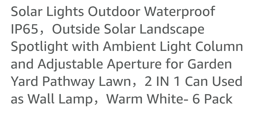 Solar Landscape Spotlight 6-pack