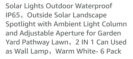 Solar Landscape Spotlight 6-pack