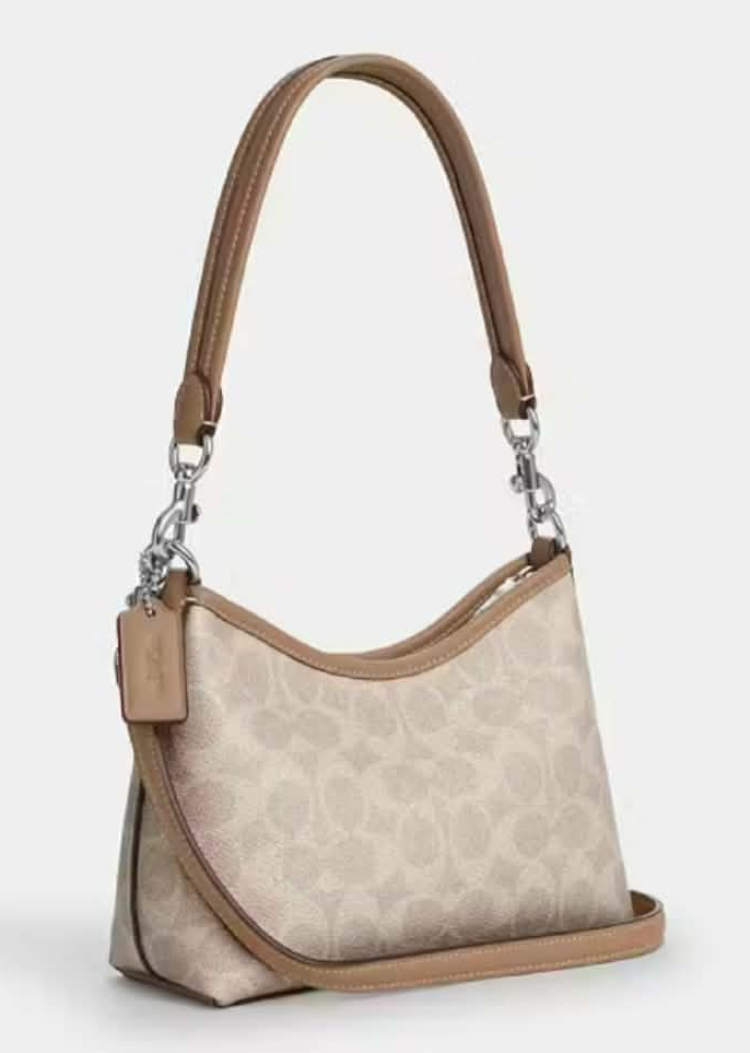 COACH laurel small shoulder bag in signature canvas