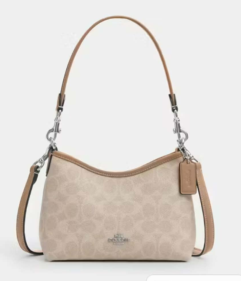 COACH laurel small shoulder bag in signature canvas