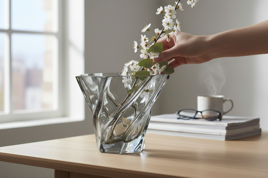 Threshold Short Turned Glass Vase