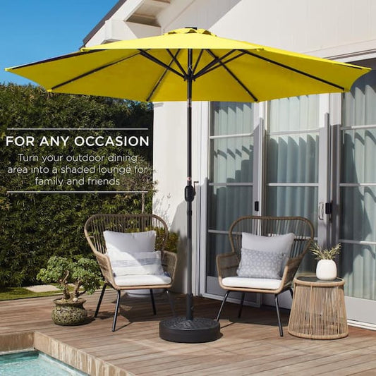10' Best Choice Pole Crank Patio Umbrella, Yellow
