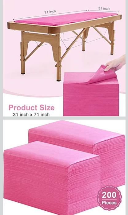 Message Table Covers 71" x 31" Pink, 200ct