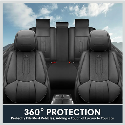 Faux Leather Car Seat Covers for Ford F150 2009-2026 and for 2017-2025 F250 F350 F450 Regular Cab Super Cab Super Crew Pickup Truck Cushions(Black, Full Set)