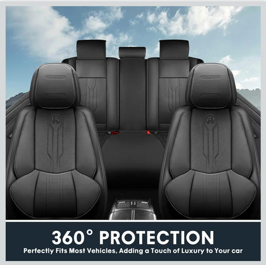 Faux Leather Car Seat Covers for Ford F150 2009-2026 and for 2017-2025 F250 F350 F450 Regular Cab Super Cab Super Crew Pickup Truck Cushions(Black, Full Set)