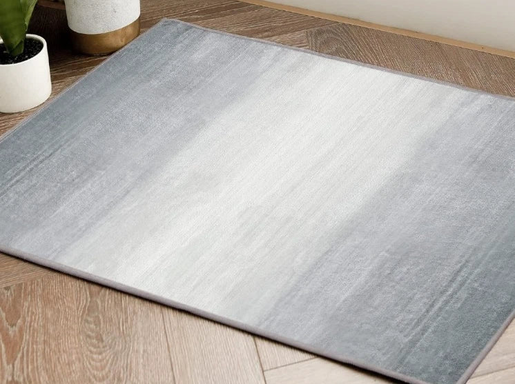 Jinchan 2'x3' Washable Doormat Rug, Grey Accent Rug