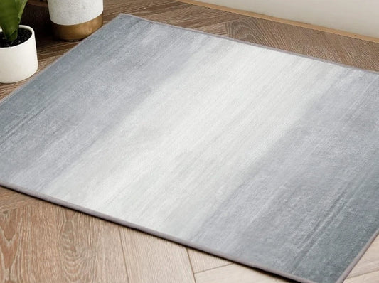 Jinchan 2'x3' Washable Doormat Rug, Grey Accent Rug
