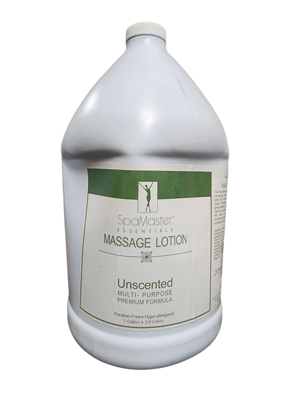 SpaMaster Essentials Massage Lotion- Unscented- 1 Gallon Jug