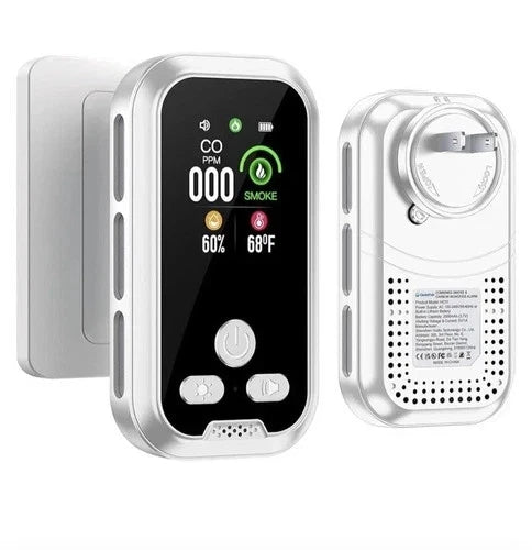(2-Pk) Gedsffati 3-in-1 Smoke Detector, Combustible Gas, Carbon Monoxide Detector HD11-CGS